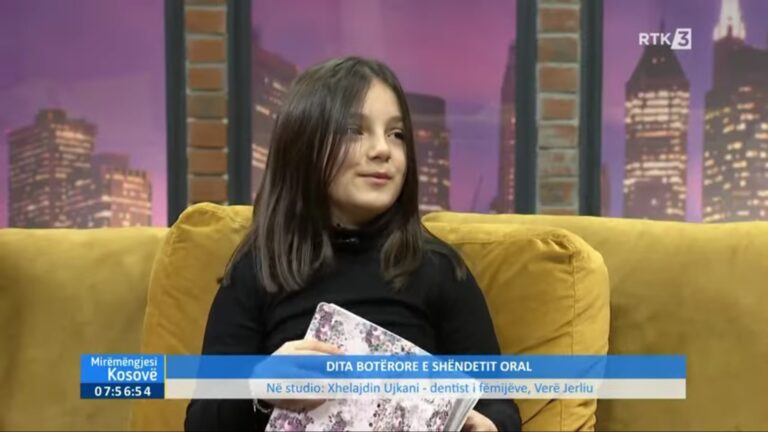 Verë Jerliu, reciton poezi për dentistin Xheladin Ujkani, LIVE në Mirëmëngjesi Kosovë në RTK